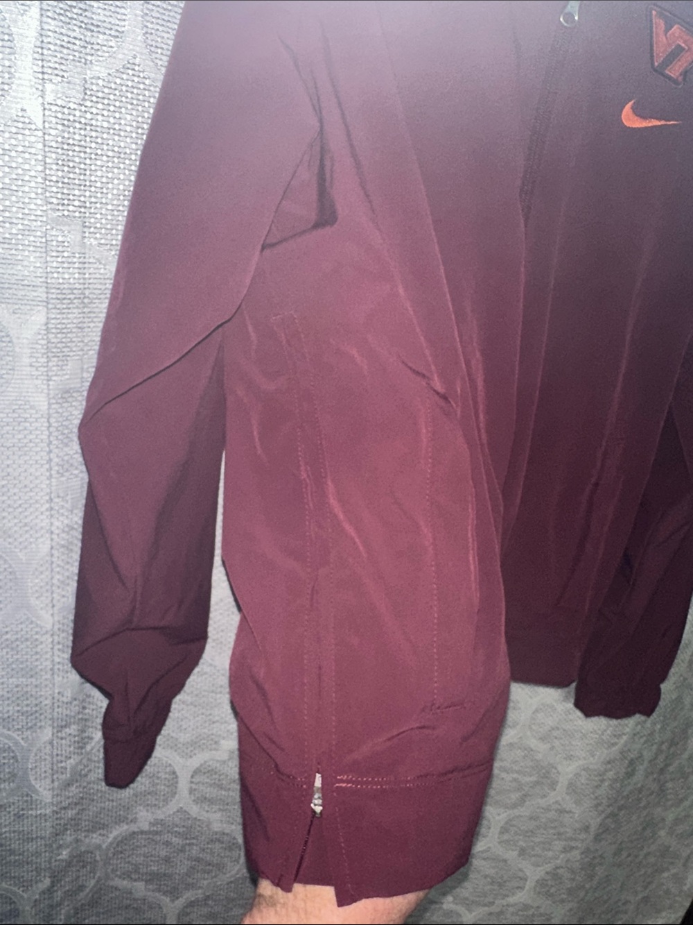 Nike Team "Fit Dry" NCAA Virginia Tech Hokies Full-Zip Athletic Track Jacket - Picture 4 of 6